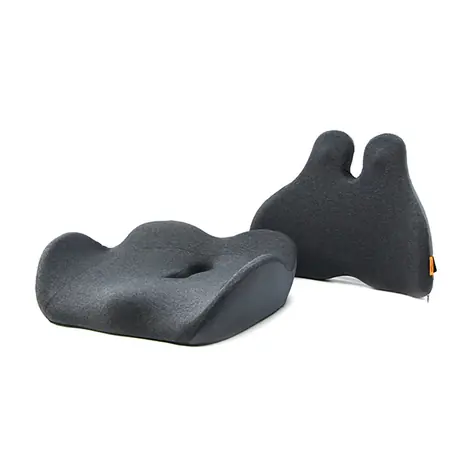 Powerton Set bedrovej opierky a podsedáku antracit / ergonomický / pamäťová pena