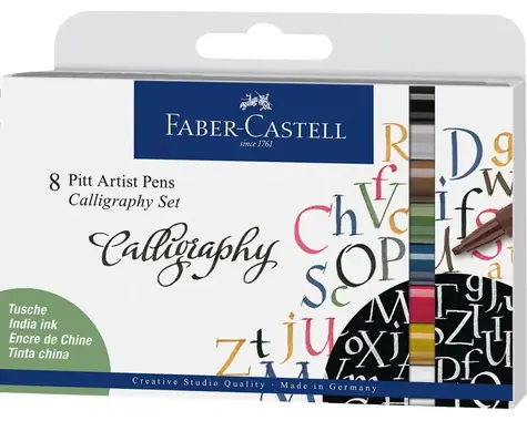 Faber-Castell Pitt Artist Pen Calligraphy Popisovač - sada 8 ks