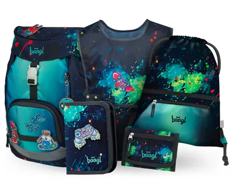 BAAGL SET 5 AIRY Chill: batoh, peračník, sáčok, zástera, peňaženka