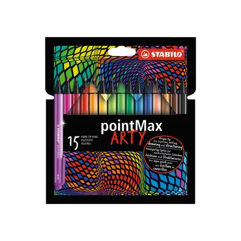 STABILO® pointMax - ARTY - 15 ks sada - 15 rôznych farieb