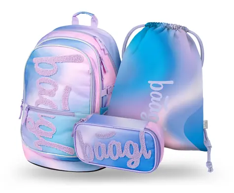 BAAGL SET 3 Core Sky: batoh, peračník, sáčok