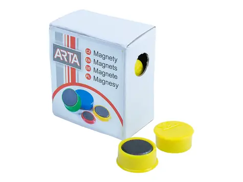 ARTA Magnety priemer 16mm žlté (10ks v balení)