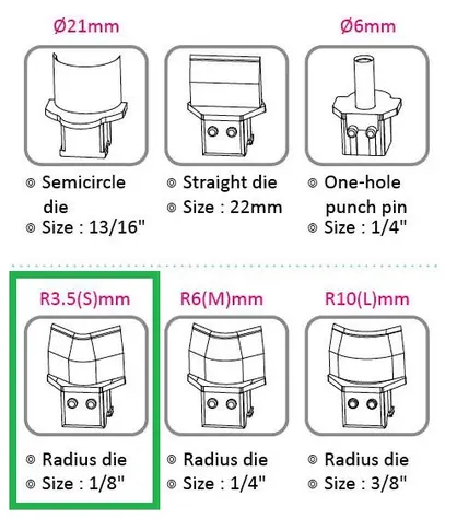 KW triO Výsekový rádius pre KW triO 9521 3.5 mm