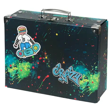 BAAGL Skladací školský kufrík Chill s kovaním / 32.5 x 10.5 x 26 cm