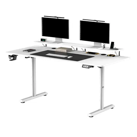 Ultradesk Highlander XXL biela / Pracovný stôl / elektricky nastaviteľná výška / 160x70 cm / 72-117 cm