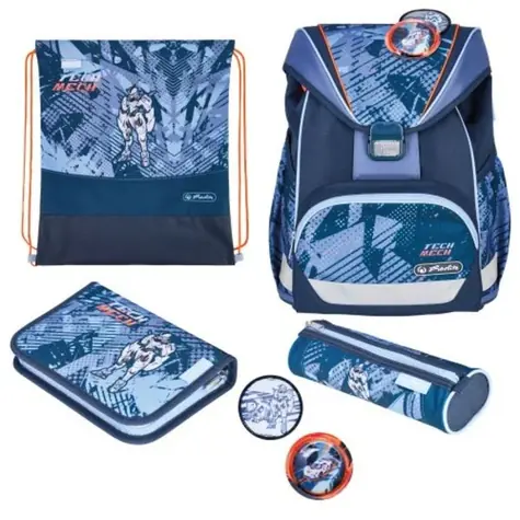 Herlitz Školská aktovka / vhodná pre 1.triedu ZŠ / 16 l / modrá