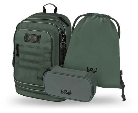 BAAGL SET 3 - Školský set Cubic Grove: batoh / peračník / sáčok