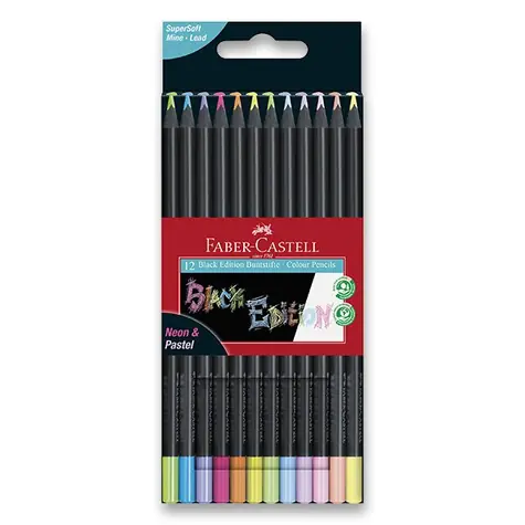 Faber-Castell Pastelky trojhranné / 12ks / neónová-pastelová