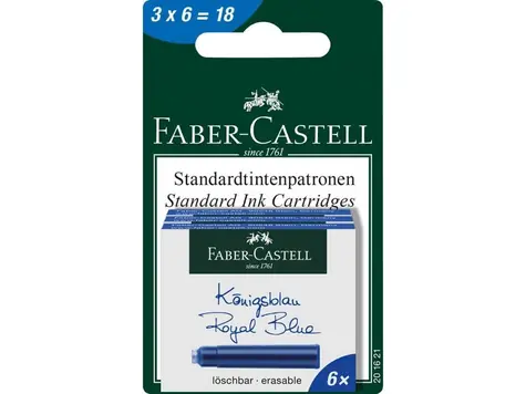 Faber-Castell Náplne do guličkového pera / 3ks škatuliek / modrá