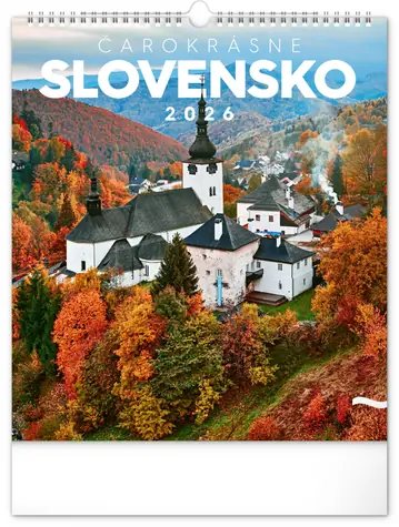 NOTIQUE Nástenný kalendár Čarokrásne Slovensko 2026 / 30 x 34 cm