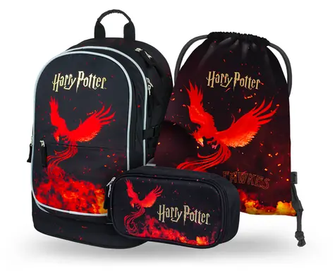 BAAGL SET 3 Core Harry Potter Fénix: batoh, peračník, sáčok