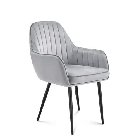 Mark Adler Prince 6.0 velúrová šedá / Jedálenská stolička / nosnosť 130 kg