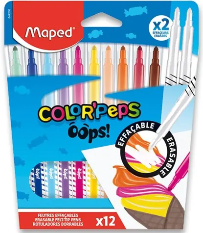 Maped Fixy Color'Peps Oops 10ks + 2 zmizíky