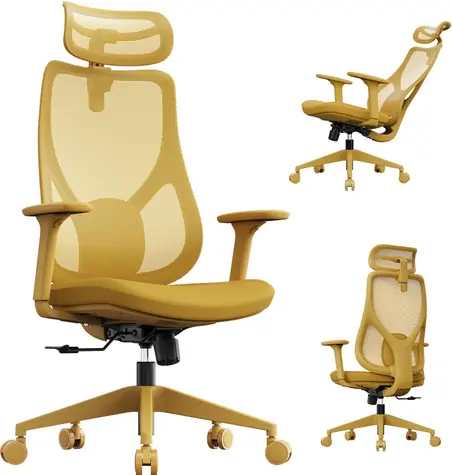 SENSE7 Moyo žltá / Kancelárske ergonomické kreslo / nosnosť 150 kg
