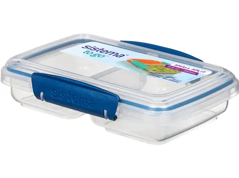 Sistema To Go Small Split Delený desiatový box s 2 oddielmi 350 ml modrá