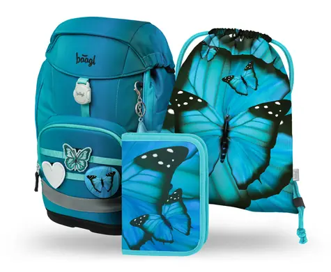 BAAGL SET 3 Airy PLUS Butterfly: batoh, peračník, sáčok