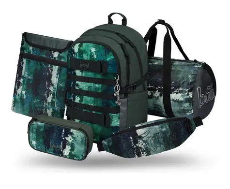 BAAGL SET 5 Skate Forest: batoh, peračník, športová taška, ľadvinka, obal na notebook