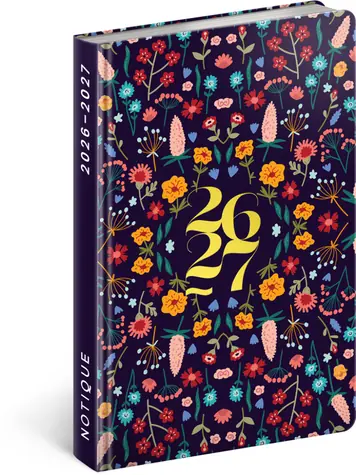 NOTIQUE 18-mesačný diár Petito - Flóra 2026/2027, 11 x 16 cm