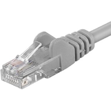 PremiumCord UTP CAT6 0.5m / Patch kábel / RJ45-RJ45 / šedá