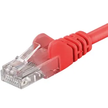 PremiumCord UTP CAT6 0.5m / Patch kábel / RJ45-RJ45 / červená