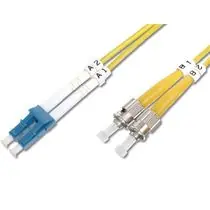 DIGITUS Fiber Optic Patch Cord, LC to ST Singlemode 09/125 µ, Duplex Length 1m