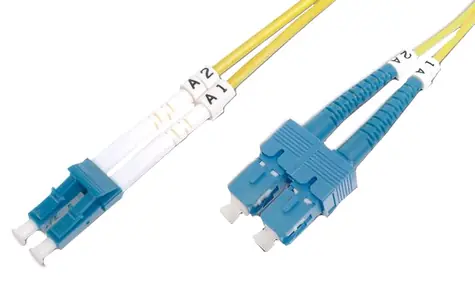 DIGITUS Fiber Optic Patch Cord, LC do SC Singlemode 09/125 µ, Duplex Length 2m