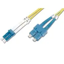 DIGITUS Fiber Optic Patch Cord, LC do SC Singlemode 09/125 µ, Duplex Length 10m