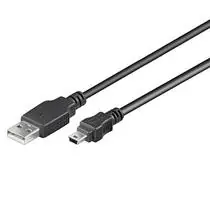 PremiumCord Kábel USB, AB mini, 5pinov, 3m