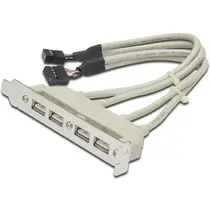 PremiumCord USB vývod z MB na záslepku (4x typ A) špec. zapojenie