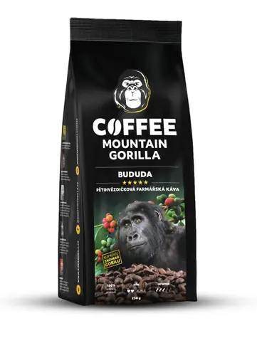 Mountain Gorilla Cofee Bududa 250g / Zrnková káva / 100% Arabica / Vákuové balenie