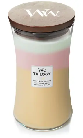 WoodWick Trilogy Calming Retreat 609.5g - váza veľká / doba horenia: až 120 h