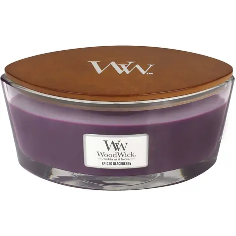 Woodwick Spiced BlackBerry Elipsa 453.6g - sviečka loď / doba horenia: až 40 h