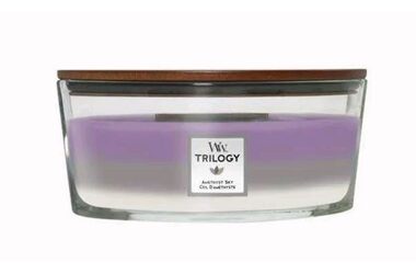 Woodwick Amethyst Sky Elipsa 453.6g - sviečka loď / doba horenia: až 40 h