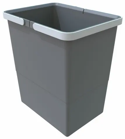 Elletipi BIG 18 L Plastový kôš s rukoväťami sivá / bez veka / 34 x 22.5 x 30 cm