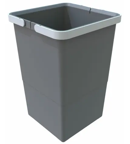 Elletipi MEDIUM 12 L Plastový kôš s rukoväťami sivá / bez veka / 34 x 22.5 x 22.5 cm