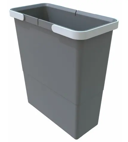 Elletipi NARROW 12 L Plastový kôš s rukoväťami sivá / bez veka / 34 x 15 x 30 cm