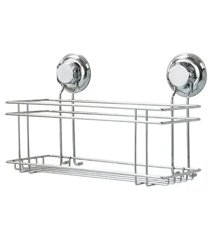 Compactor Bestlock Polička do kúpeľne s prísavkami chróm / bez vŕtania / až 12kg