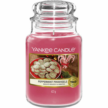Yankee Candle Peppermint Pinwheels veľký pohár 623g / doba horenia: až 150 h / dopredaj
