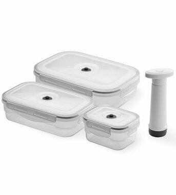 Compactor Aspi Fresh - 3 dielny / Set plastových vákuovacích dóz na potraviny 