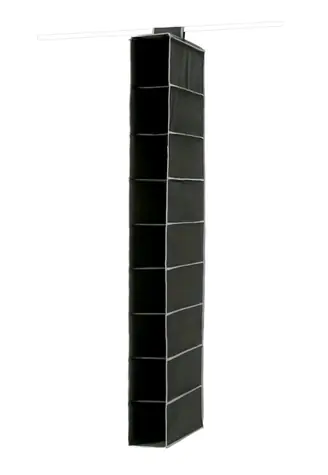 Compactor URBAN 15 x 30 x 128 cm - 9 políc - čierna / Závesný organizér na topánky a bielizeň 