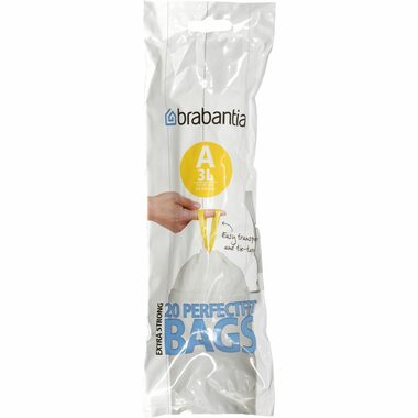 Brabantia PerfectFit Type A Vrecká do odpadkového koša 3L / zaťahovacie / 20ks v balení