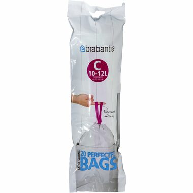 Brabantia PerfectFit Type C Vrecká do odpadkového koša 10-12 L / zaťahovacie / 20 sáčkov