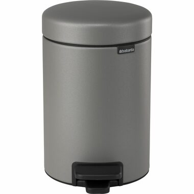 Brabantia Newicon Pedálový odpadkový kôš 3 L minerálny betón sivá / oceľ / priemer 16.8 cm / výška 26.4 cm