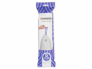 Brabantia PerfectFit Type D Vrecká do odpadkového koša 15-20 L / zaťahovacie / 20 sáčkov