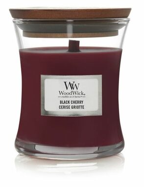 Woodwick Black Cherry 275g - váza stredná / doba horenia: až 65h