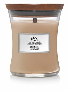 Woodwick Cashmere 275 g - sviečka stredná / doba horenia: až 65h