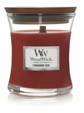 Woodwick Cinnamon Chai 85g - váza malá / doba horenia: až 20h