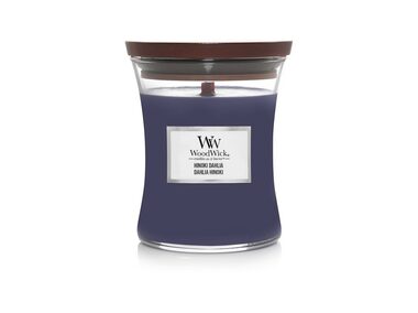 Woodwick Hinoki Dahlia 275g - sklo stredná / doba horenia: až 65h