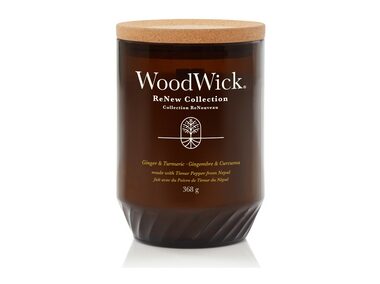 Woodwick ReNew Ginger &amp; Turmeric 368g - sviečka veľká / doba horenia: až 130h