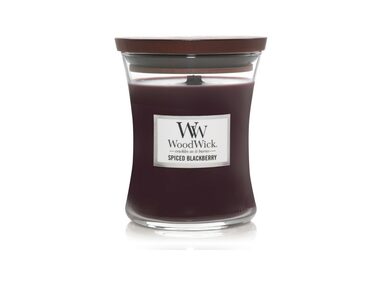 Woodwick Spiced BlackBerry 275g - váza stredná / doba horenia: až 65h